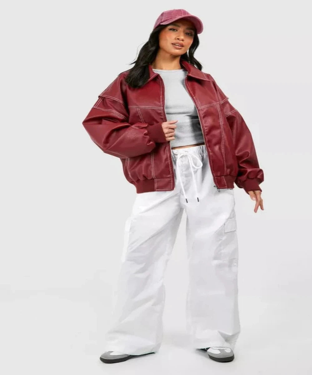 Cher™ - Oversized leren jas